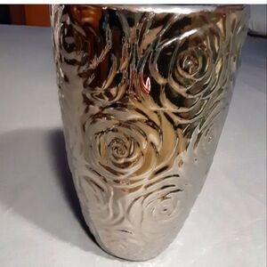 Decorative silver glass vase